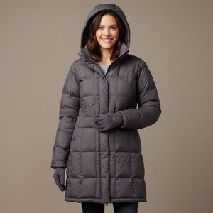 The North Face Metropolis Down Puffer Women's Dark Purple Parka |Matching Gloves